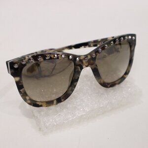 Diane Von Furstenberg Haley DVF-595S Marble Stud Spike Cat Eye Sunglasses w Case